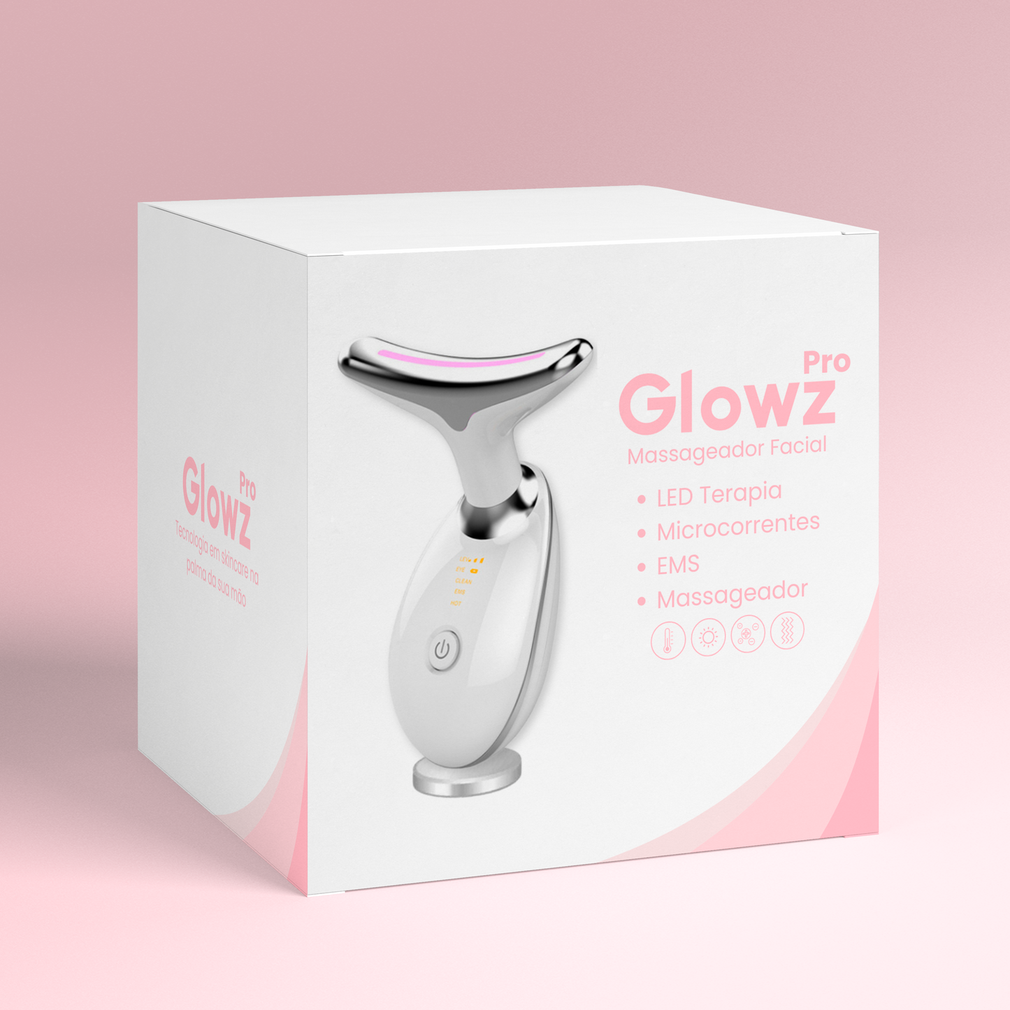 Glowz Pro™ - Massageador EMS com Leds 3 em 1